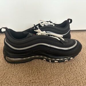 USED. Nike Air Max 97 Size 9.  Black/Black-Sport Red-White